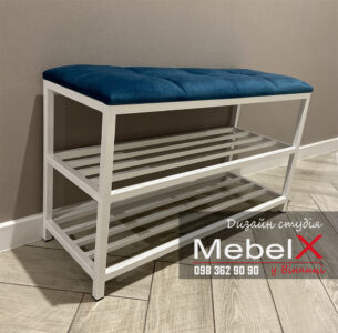 Банкетка в передпокій з полицею для взуття